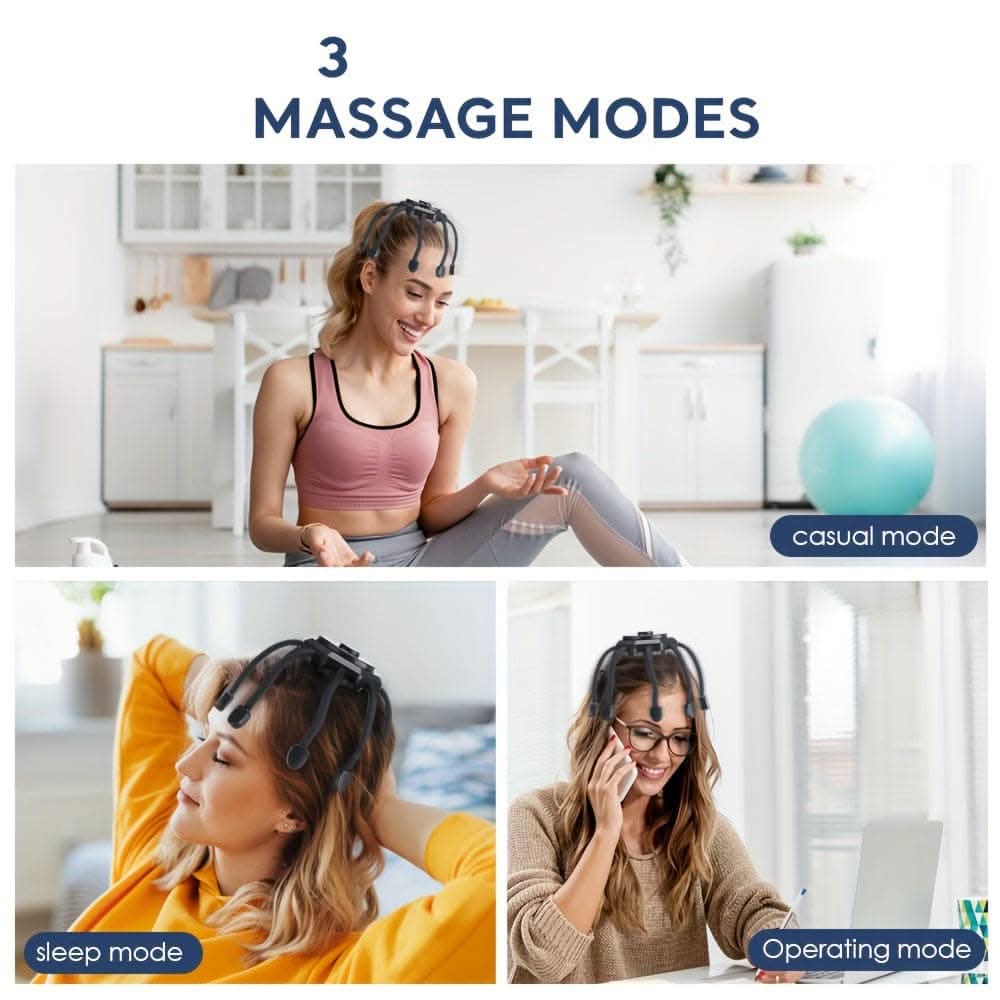 Cordless Electric Scalp Massager – 360° Portable Relaxation Tool