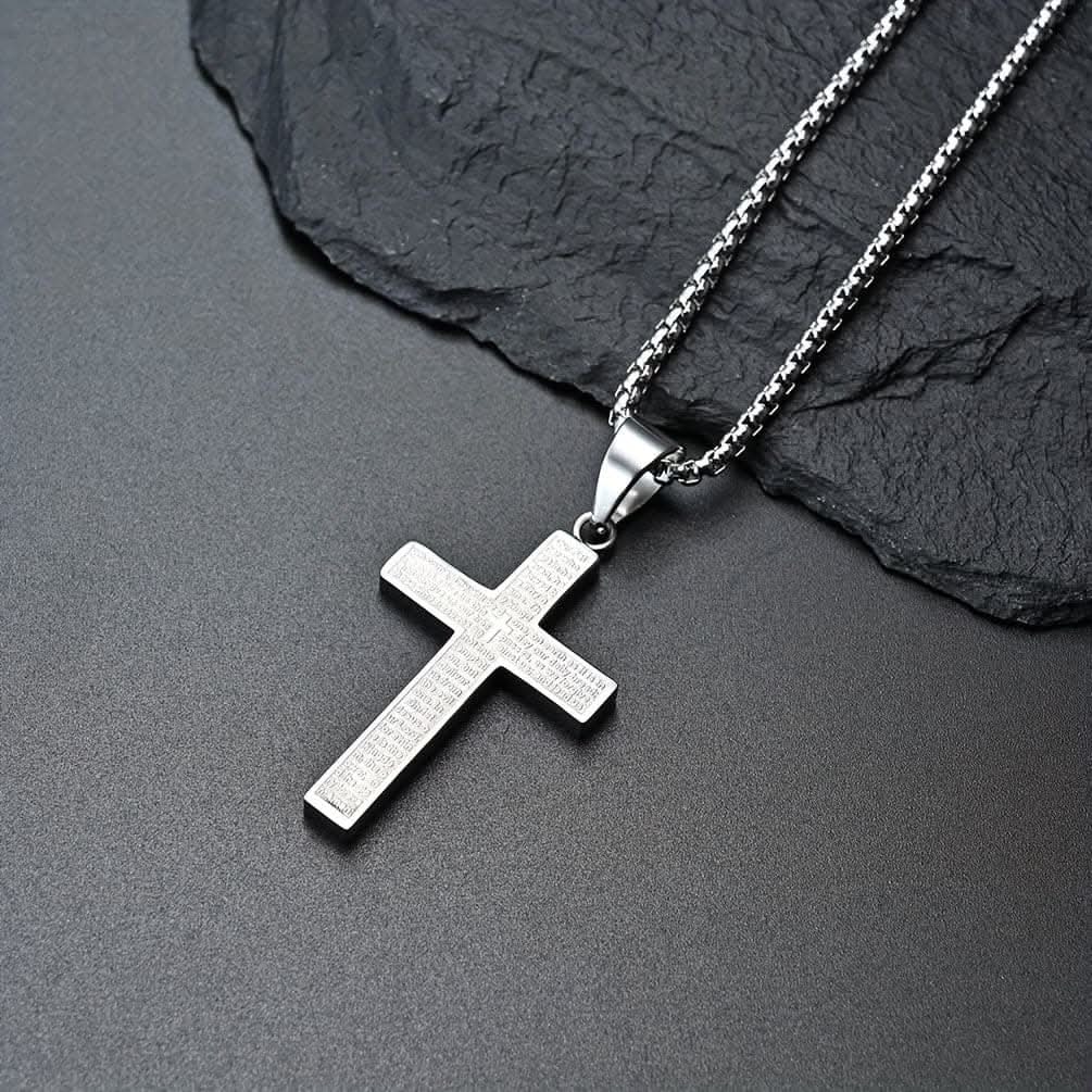 Multi-Color Titanium Steel Cross Pendant Necklace