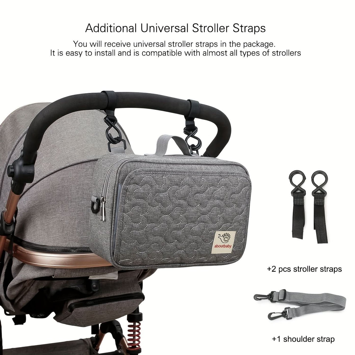 Waterproof Stroller Storage Bag – Geometric Design Organizer