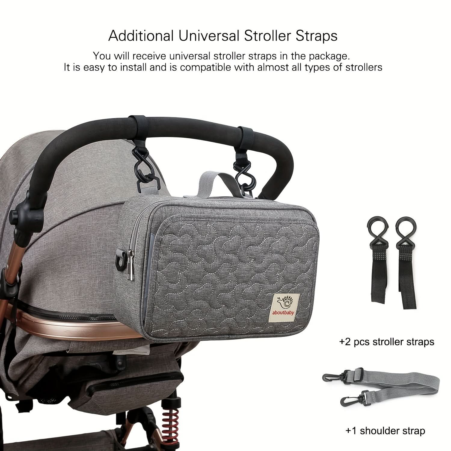 Waterproof Stroller Storage Bag – Geometric Design Organizer