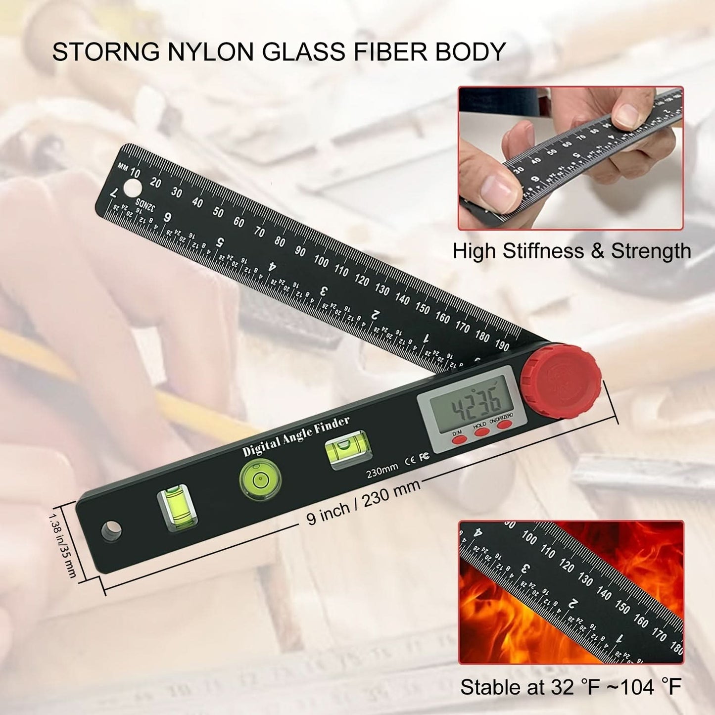 7-Inch Digital Angle Finder Protractor Ruler