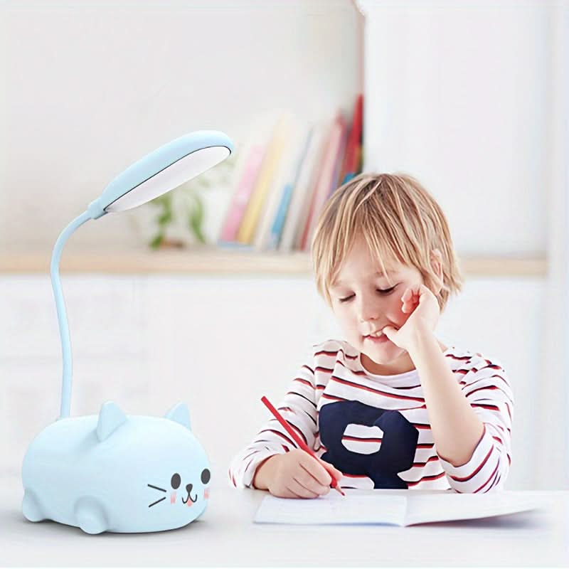 Cute Cartoon Cat LED Table Lamp – USB Rechargeable