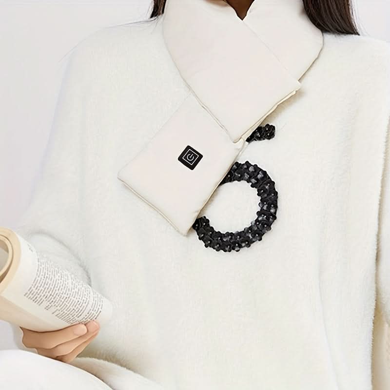 USB Heated Cotton Blend Scarf for Winter