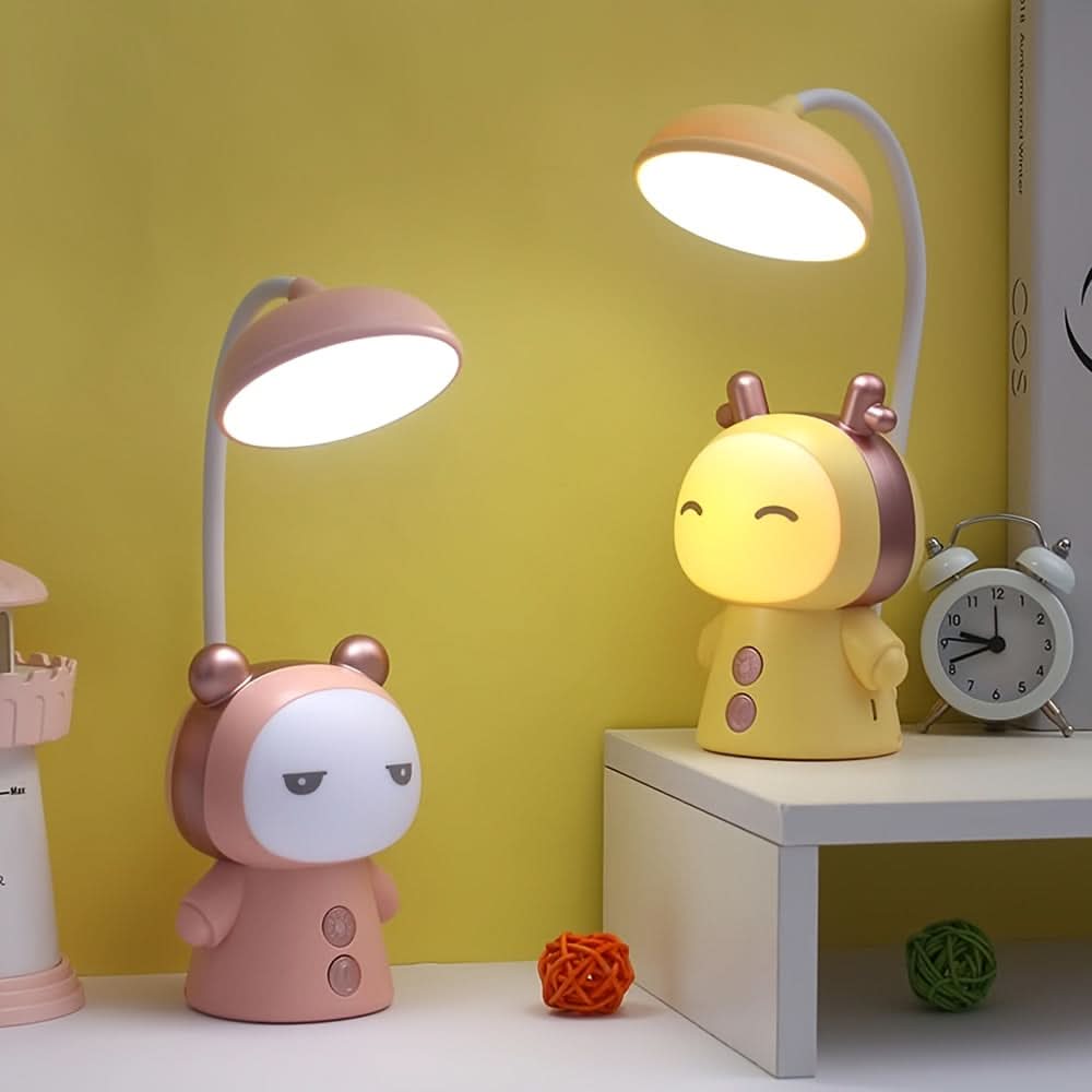 Adorable Doll Table Lamp – Foldable, USB Rechargeable, Dimmable Light