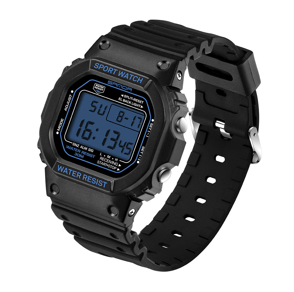 SANDA Multifunction Digital Sports Watch – Waterproof Luminous Unisex Student Watch