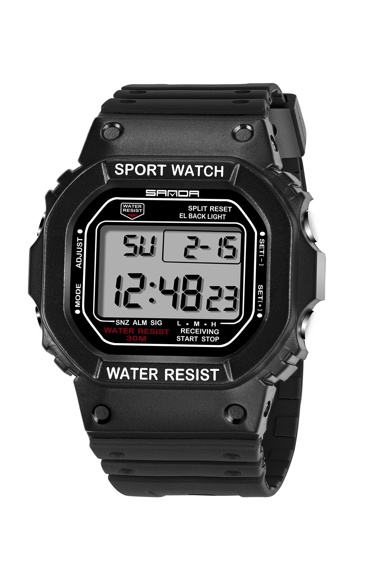 SANDA Multifunction Digital Sports Watch – Waterproof Luminous Unisex Student Watch