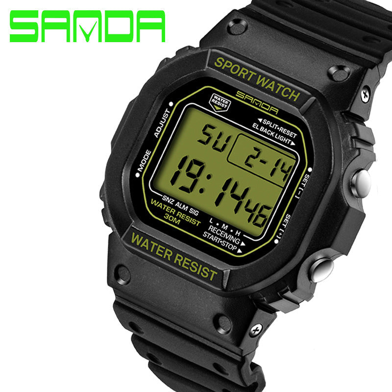 SANDA Multifunction Digital Sports Watch – Waterproof Luminous Unisex Student Watch