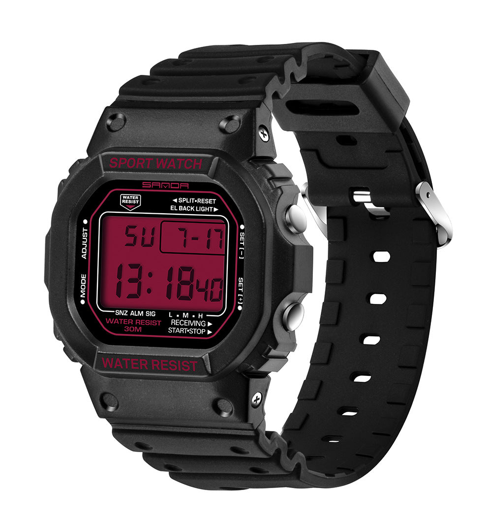 SANDA Multifunction Digital Sports Watch – Waterproof Luminous Unisex Student Watch