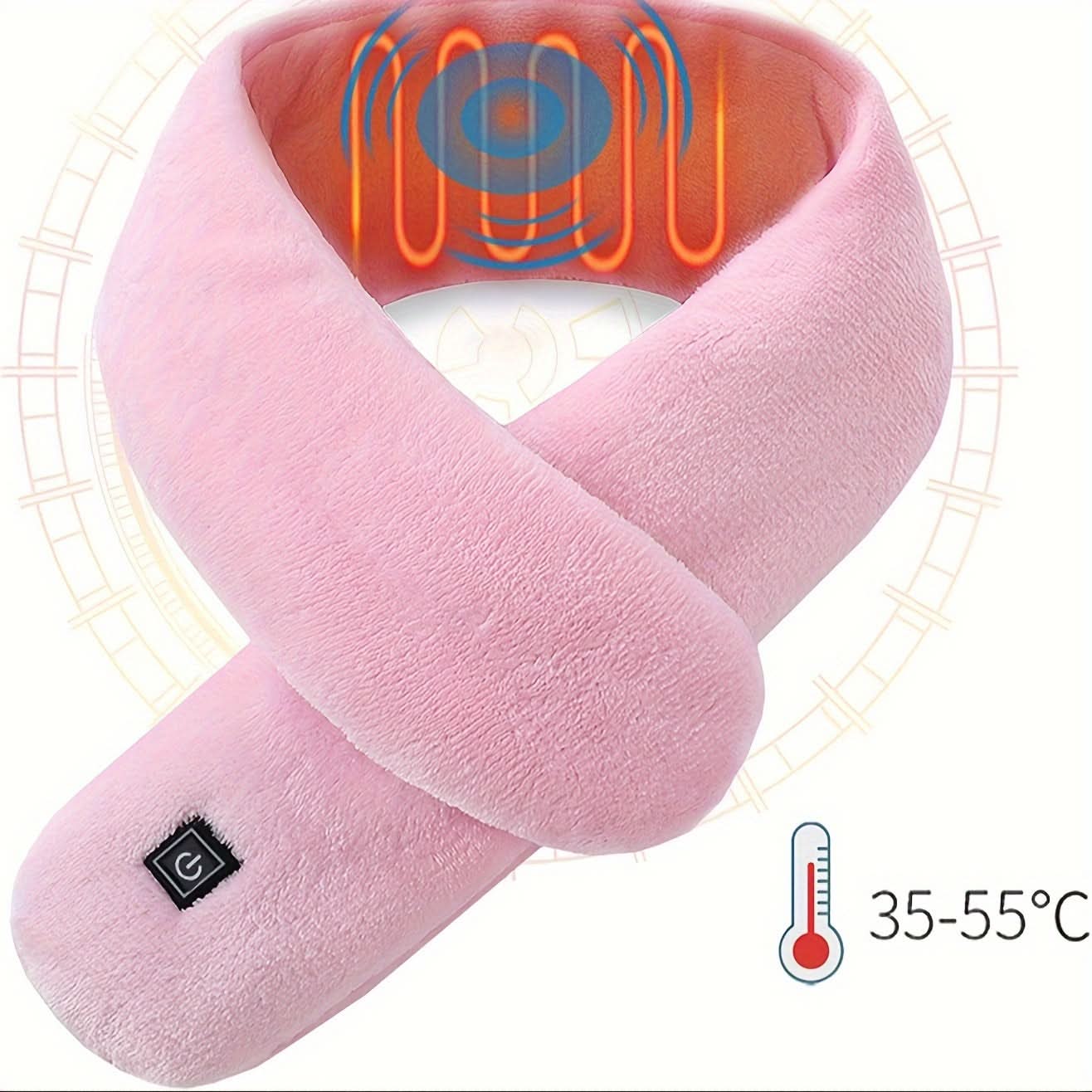 USB Heated Scarf – 3 Heat Settings, Washable Neck Warmer