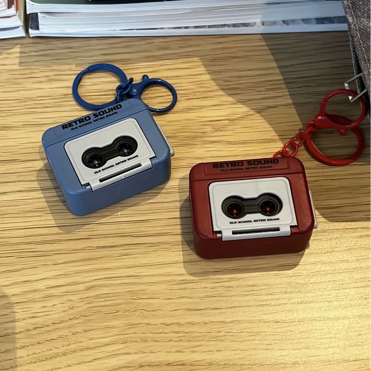 Retro Cassette Player Keychain – PVC Music Gift