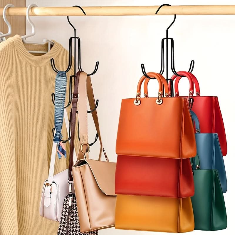 Stainless Steel Multi-Layer Hanger – Heavy-Duty Closet Organizer for Bags