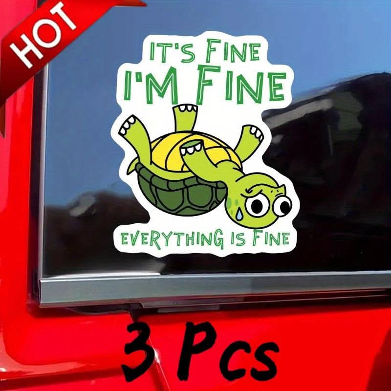 Turtle Stickers  – “I’m OK, Everything’s OK” Decals for Cars, Laptops & More