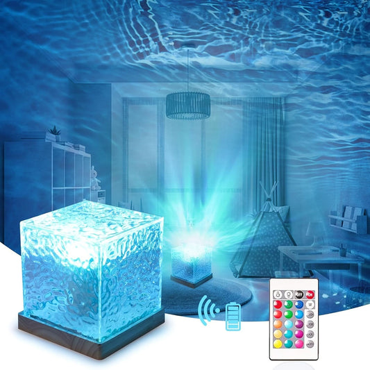 16-Color Ocean Wave Projector Light - Remote Control & Adjustable Brightness