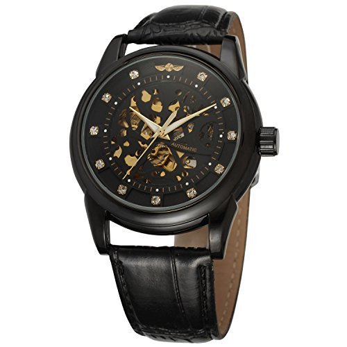 Winner Automatic Mechanical Watch for Men – Luxury Dial Leather Strap Timepiece