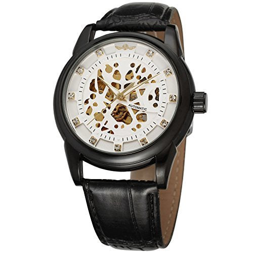 Winner Automatic Mechanical Watch for Men – Luxury Dial Leather Strap Timepiece