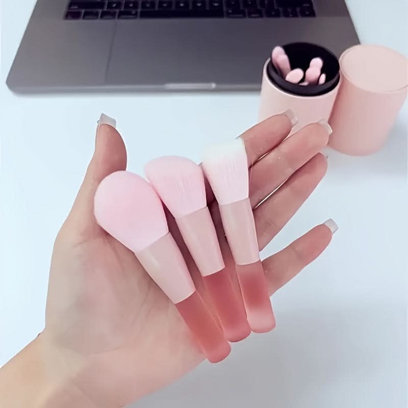 Travel Makeup Brush Set with Cosmetic Bag - 10 pieces