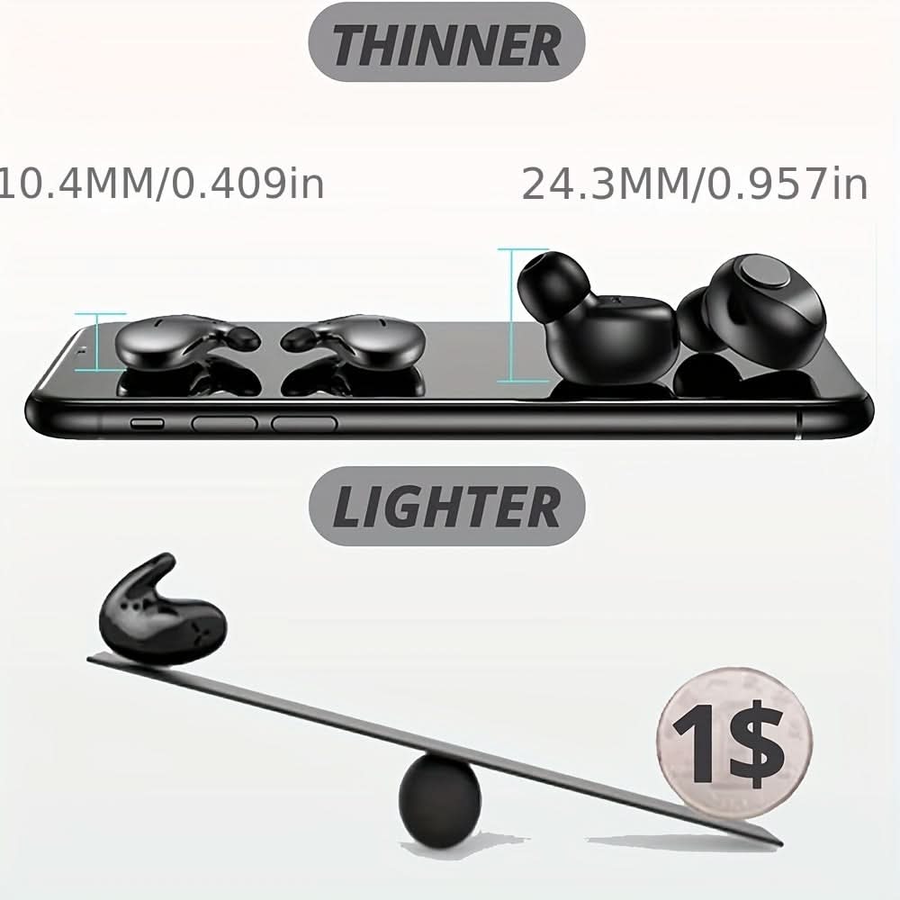 Smallest Ultrathin TWS Sleep Earbuds, Invisible Wireless Earphones