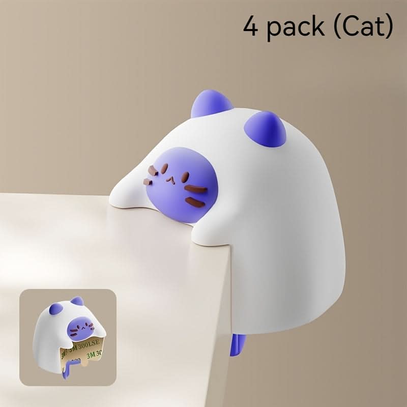 4-Pack Cartoon Corner Protectors - PVC Soft Bumper Safety Guards for Table Edges