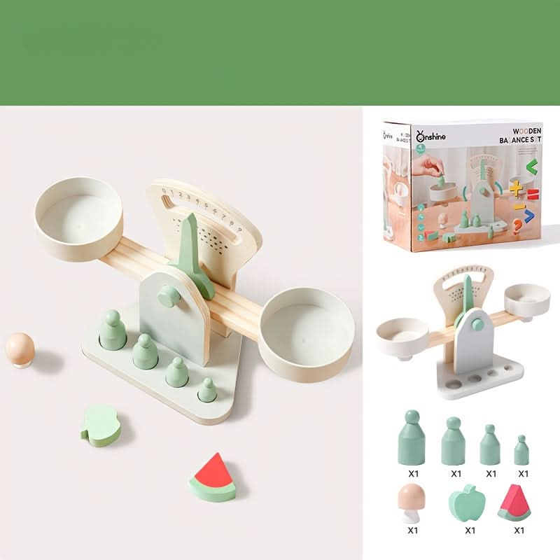Wooden Balance Scale Toy – Educational Science Experiment Toy for Preschoolers