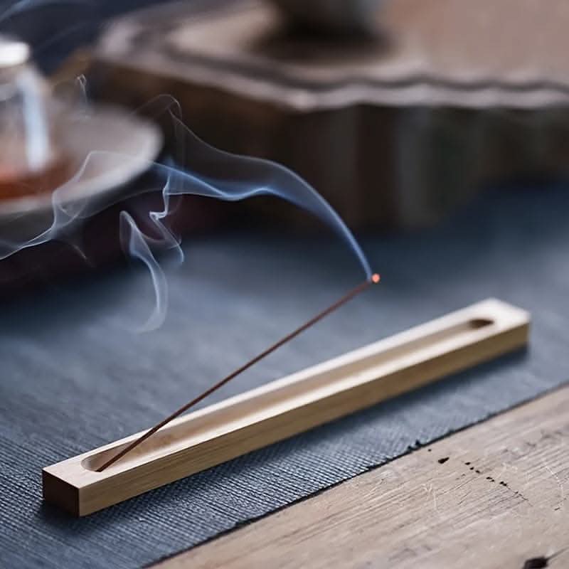 1pc. Handcrafted Bamboo Incense Holder - Unique Meditation & Home Decor