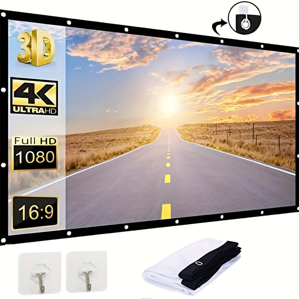 Portable 72/84/100 Inch HD Projection Screen