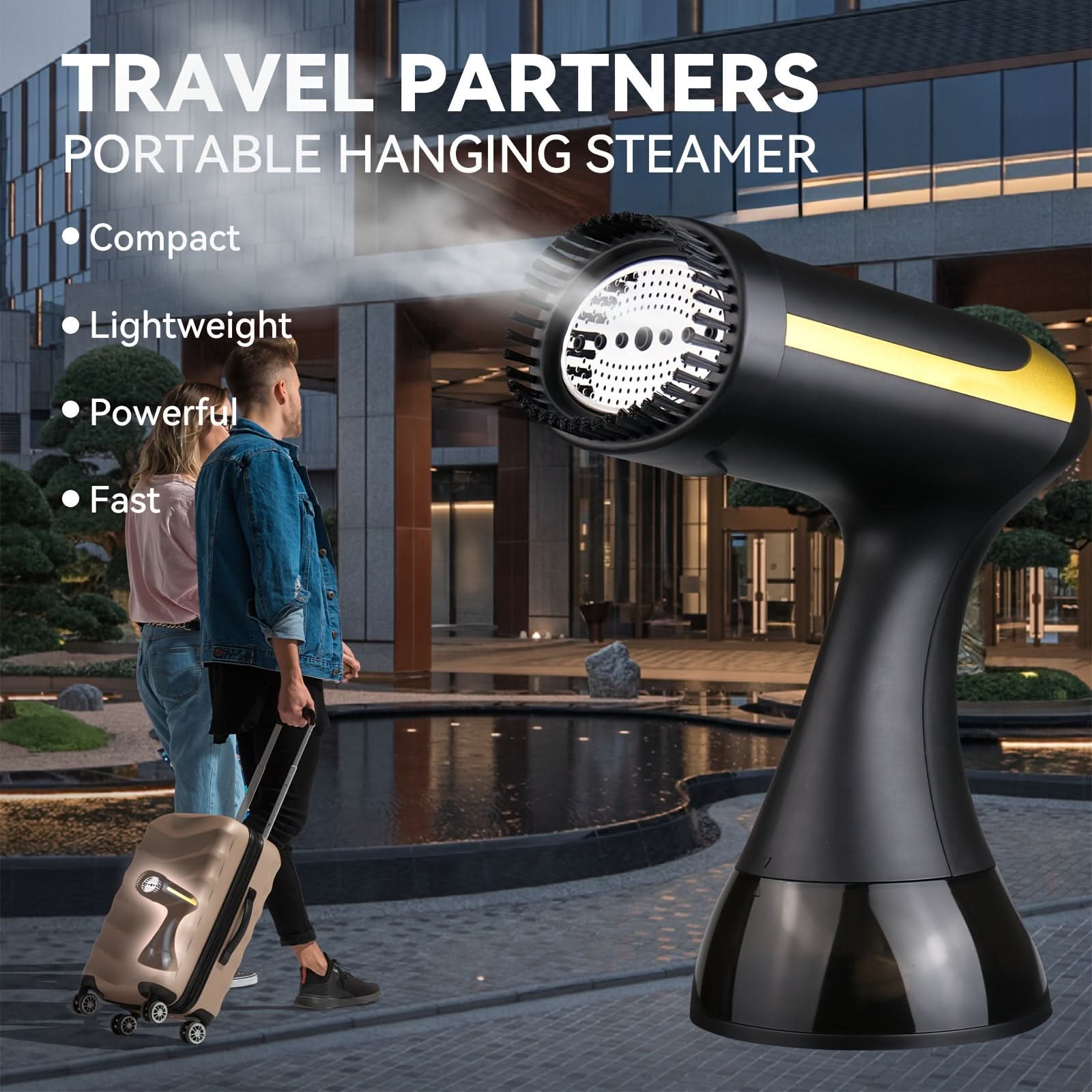 1500W Handheld Fabric Steamer – Portable Garment Steamer for Travel