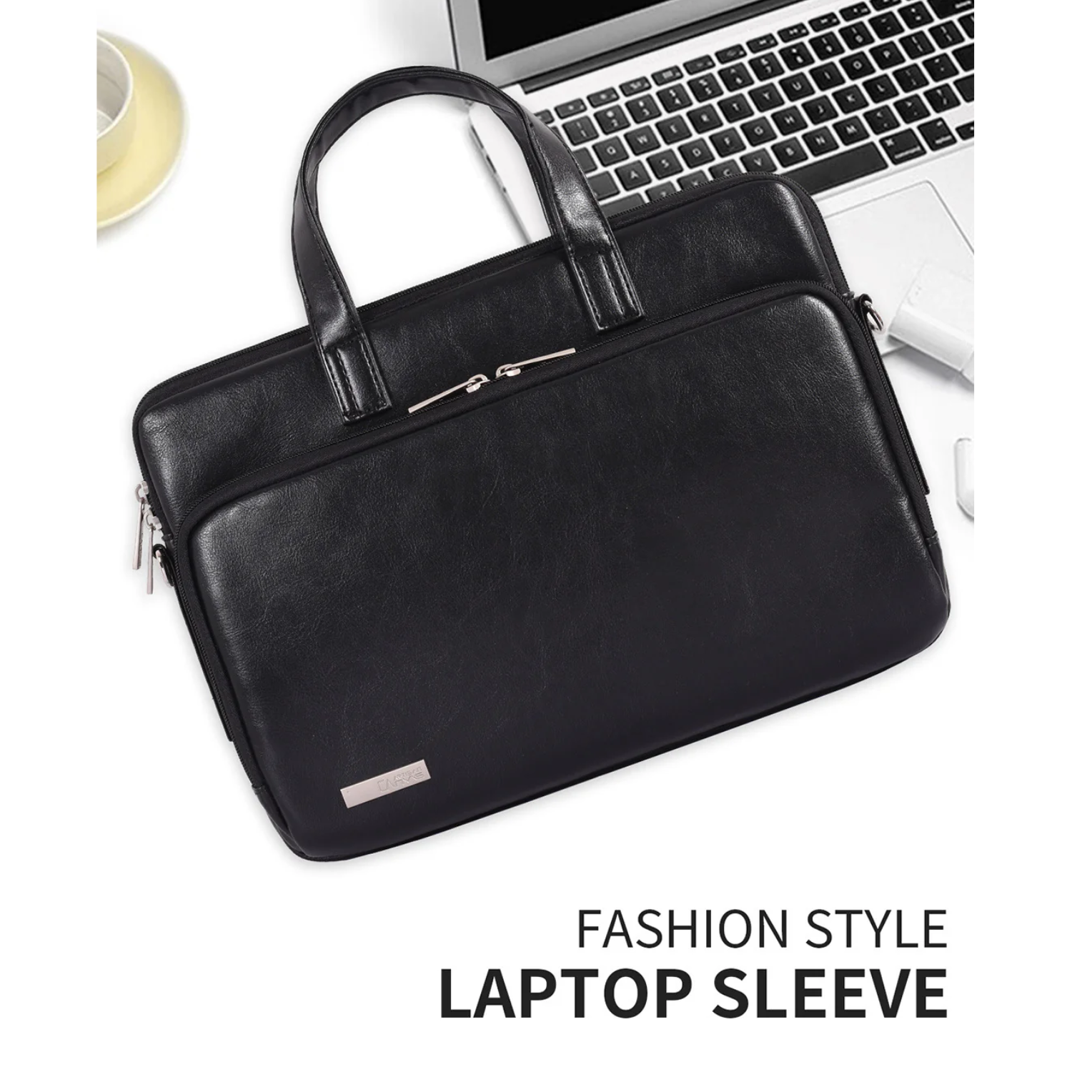 Business‑Grade  Waterproof Laptop Briefcase – Shock‑Resistant with Front Pocket