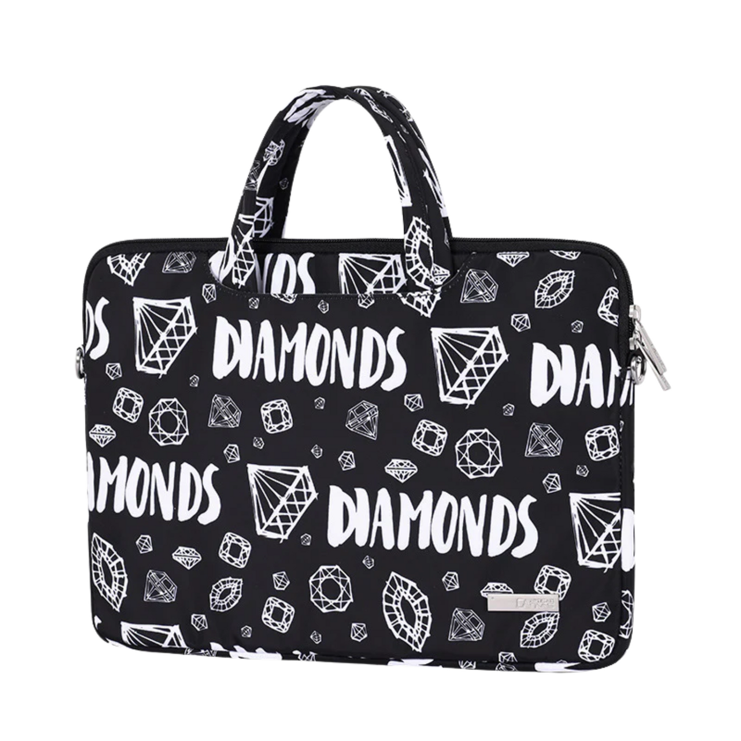 Diamond Print Waterproof Laptop Sleeve – Fits 13" to 15" – Shock-Resistant