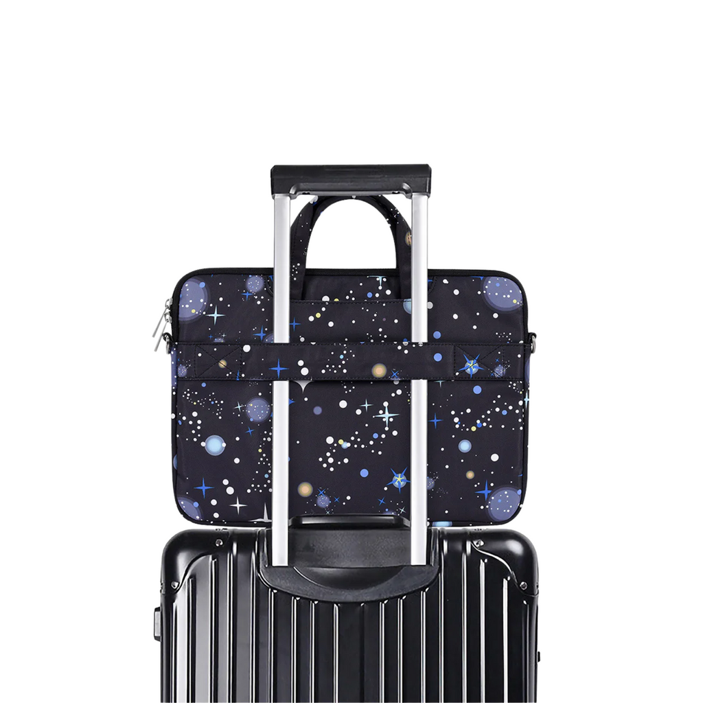 Waterproof Galaxy Laptop Bag – Fits 13" to 15" – Briefcase with Front Pocket