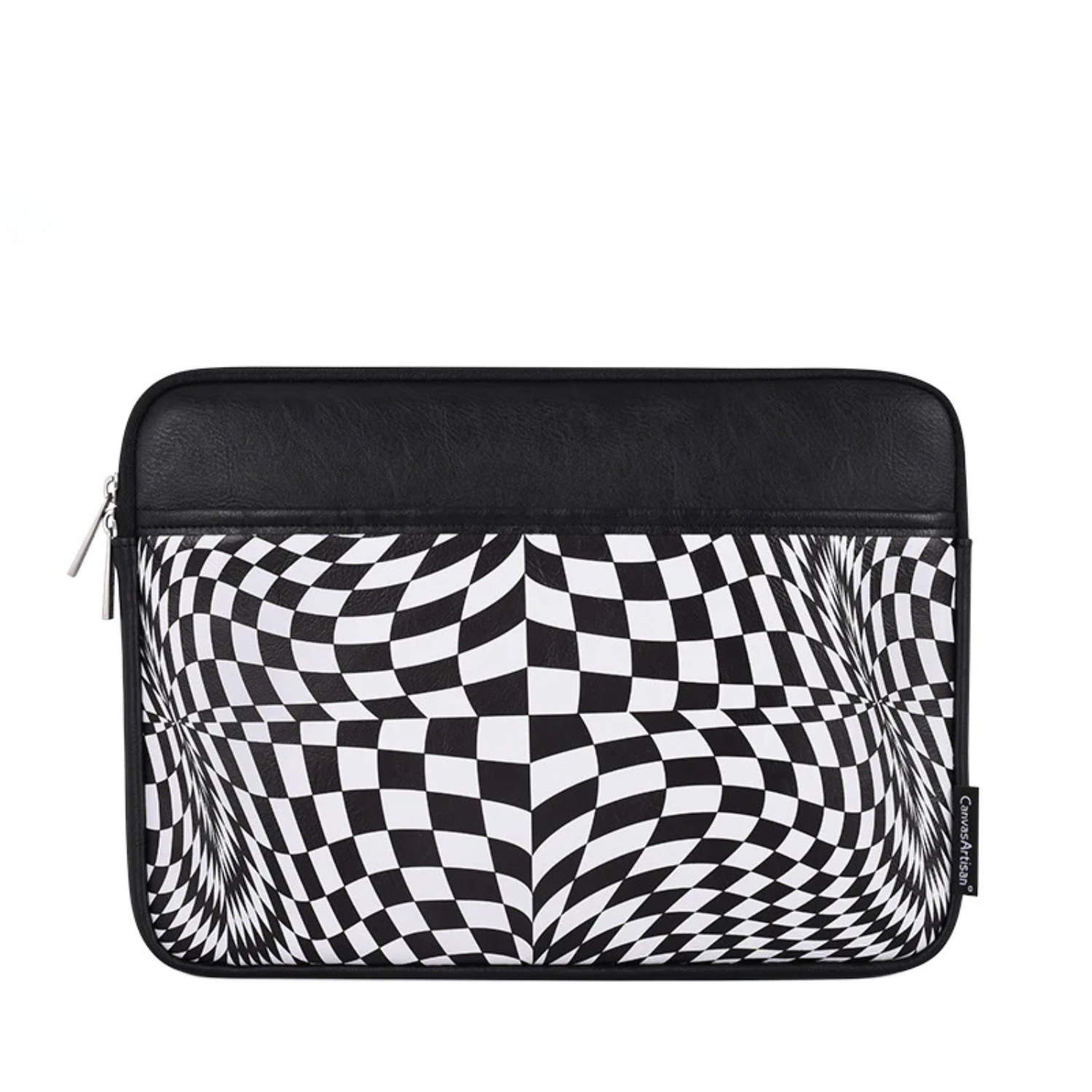 PU Leather MacBook Case – Shock-Resistant Sleeve with Optical Print (13"–16.2")