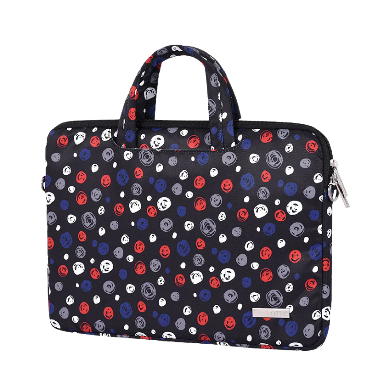 Smiley Dots Waterproof Laptop Sleeve – 13" to 15" – Shock-Resistant with Handle & Strap