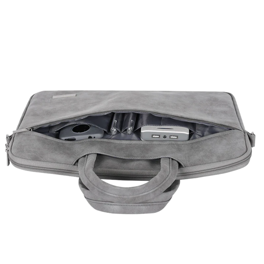 Waterproof PU Laptop Bag 13"–15" – Durable Briefcase with Front Pocket