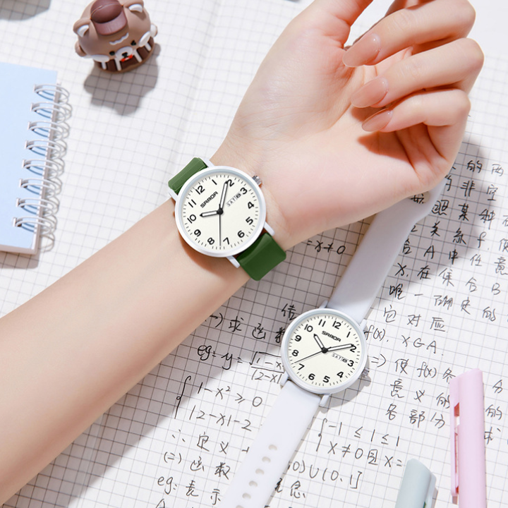 Sanda Waterproof Quartz Watch – Korean Style Silicone Sports Watch for Students
