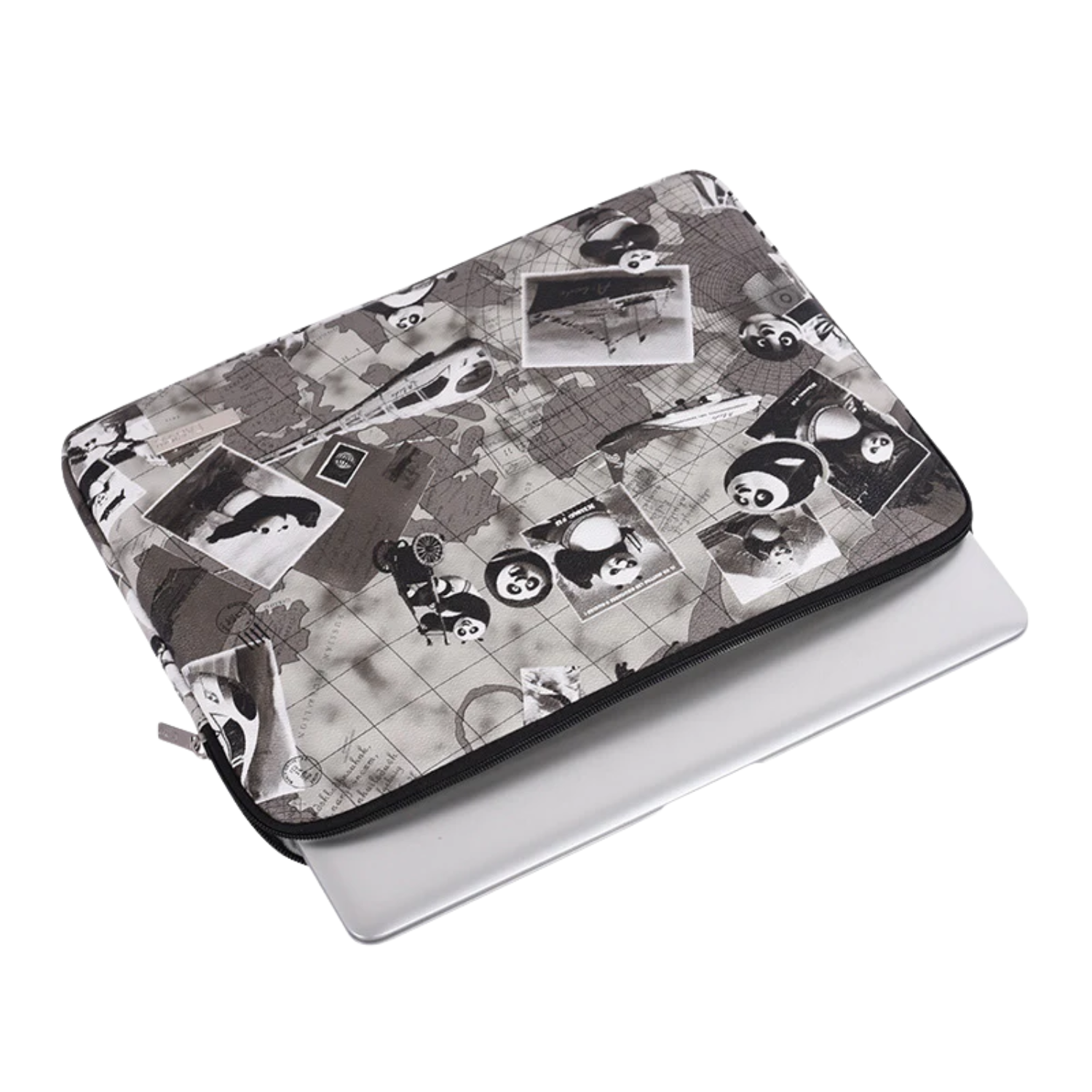 Cute Laptop Sleeve – Waterproof PU Case for 13–15 Inch, Panda Print