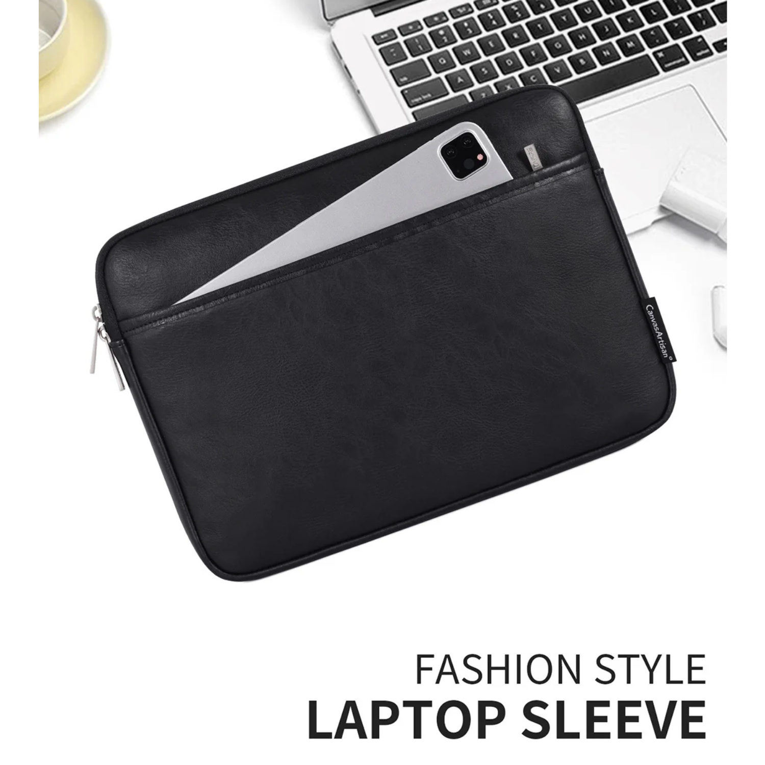 Shockproof PU Leather Laptop Sleeve – Fits 13"–16.2" – Slim Case for Apple & Huawei