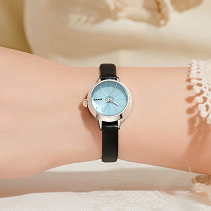SANDA Women’s Quartz Watch – Leather Strap, 30M Waterproof Casual Watch