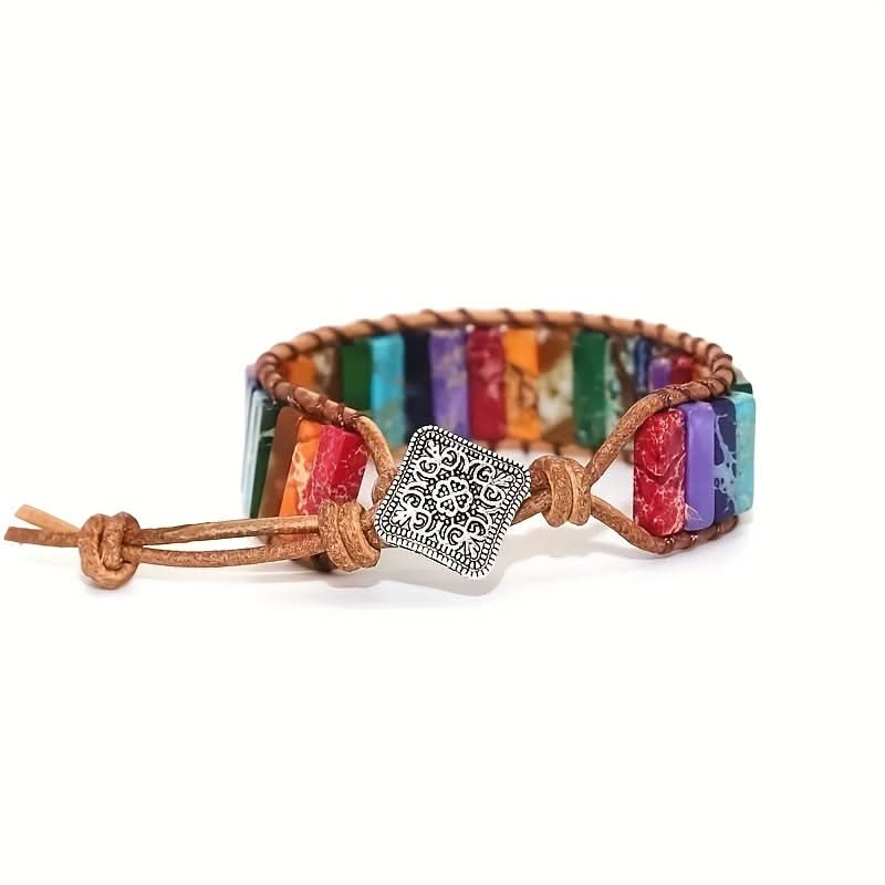 Men's Bohemian Woven Bracelet with Turquoise Stone