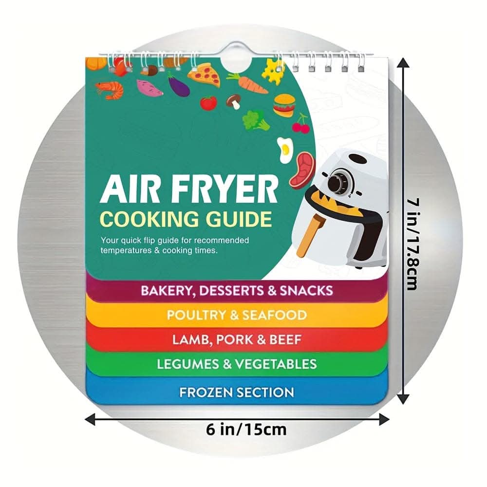 1pc Air Fryer Cheat Sheet Magnet - Cooking Times Chart & Guide