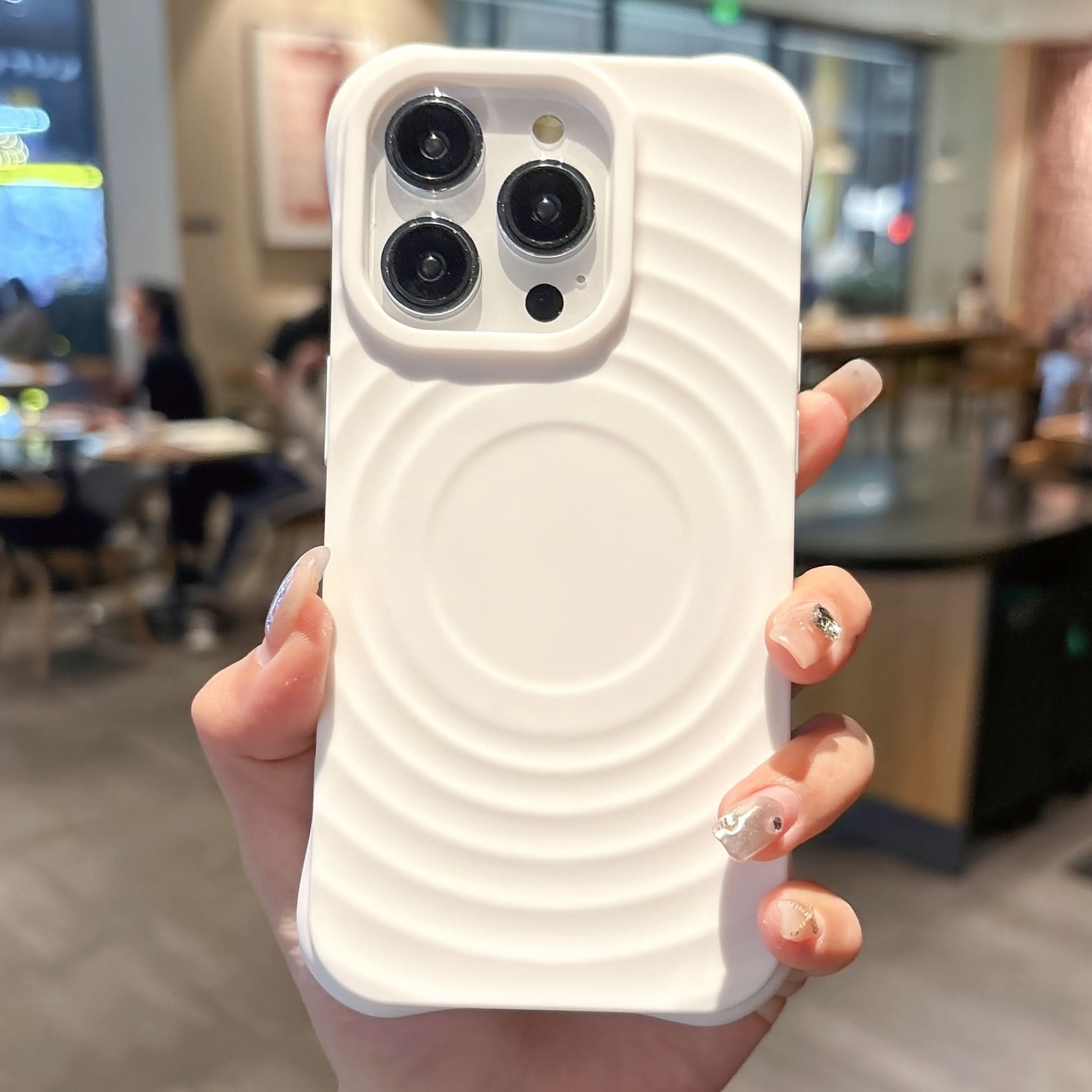 Magnetic Silicone Ripple iPhone Case