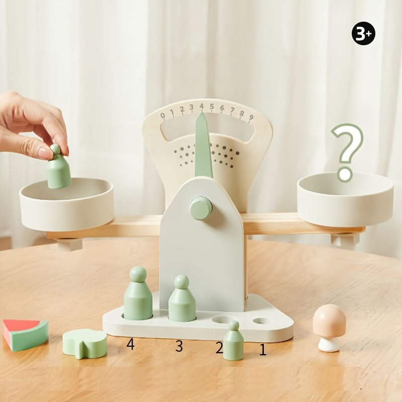 Wooden Balance Scale Toy – Educational Science Experiment Toy for Preschoolers
