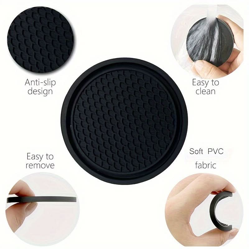 2PCS Silicone Car Cup Holder Coasters Set