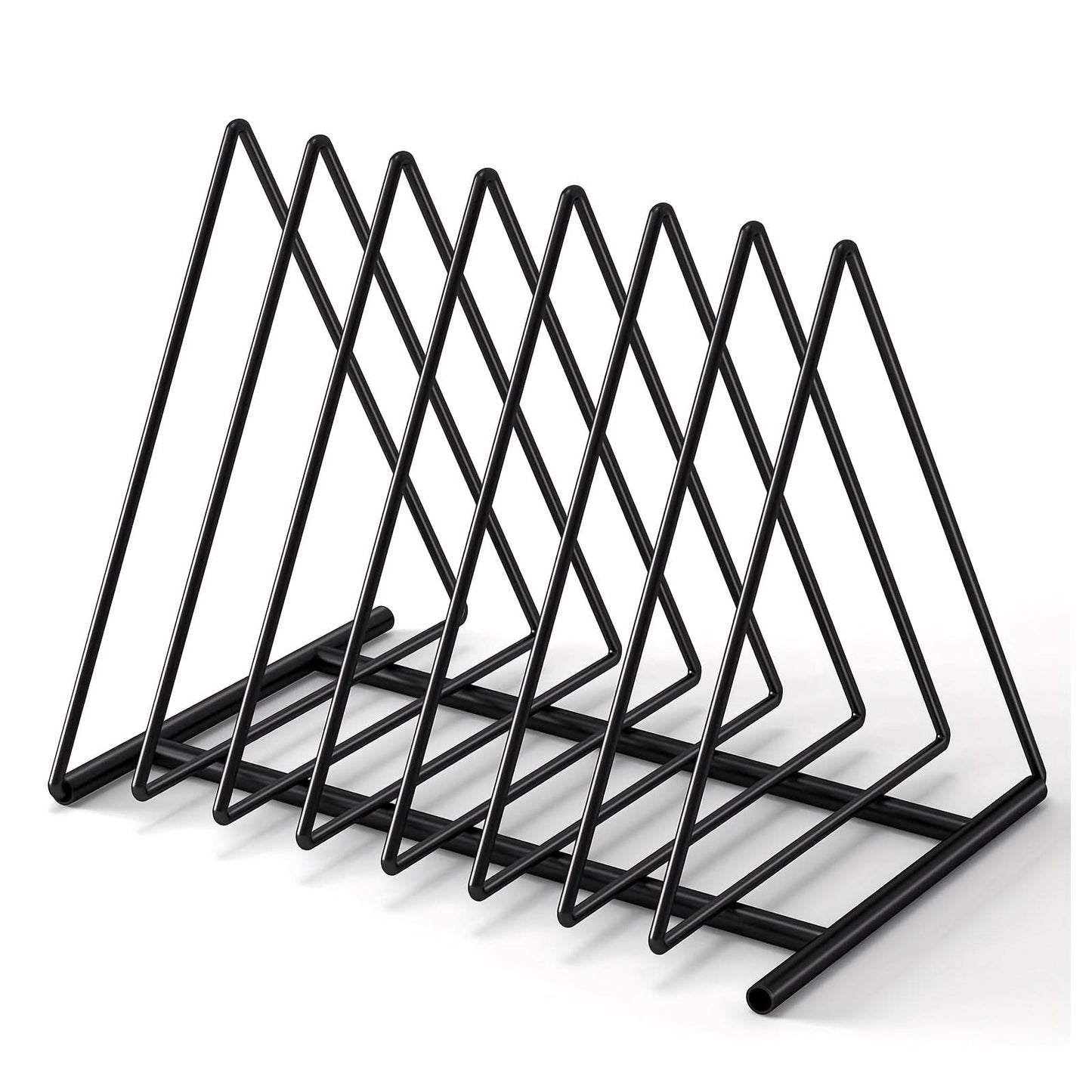 7-Section Metal Triangle File Organizer, Desktop Document Holder