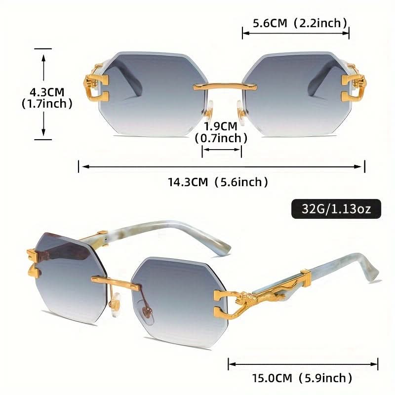 Classic Fashion Multi-Polygon Metal Glasses – Trendy Unisex Accessory