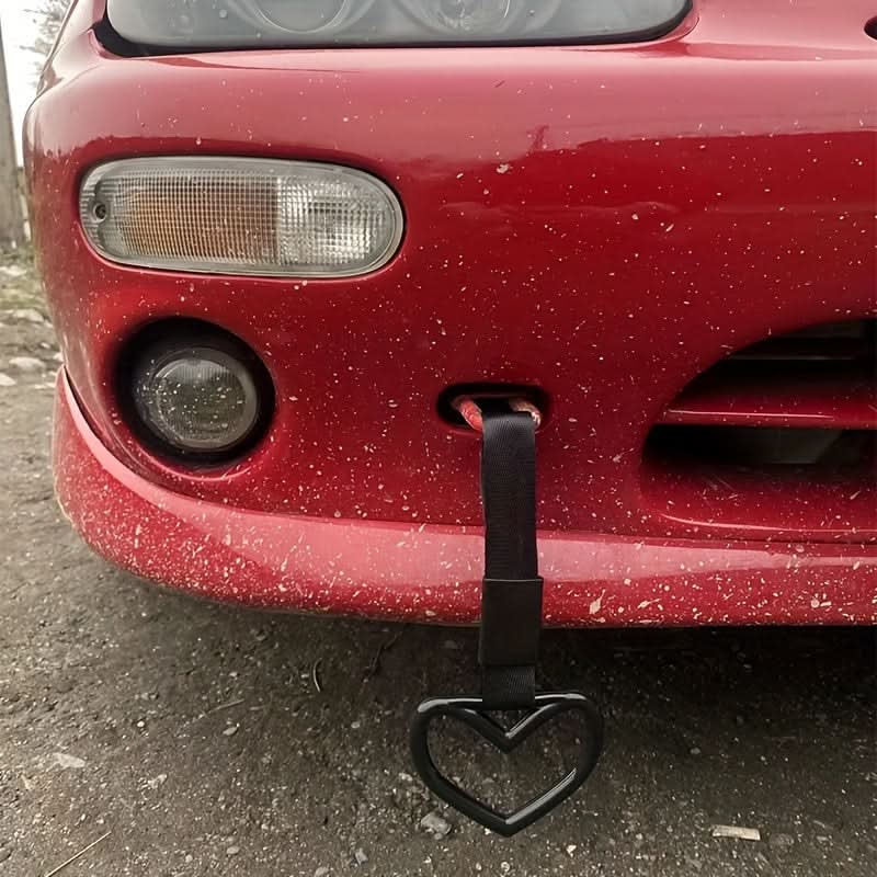 Heart Ring Drift Charm Strap – Front Tow Hook Car Decoration