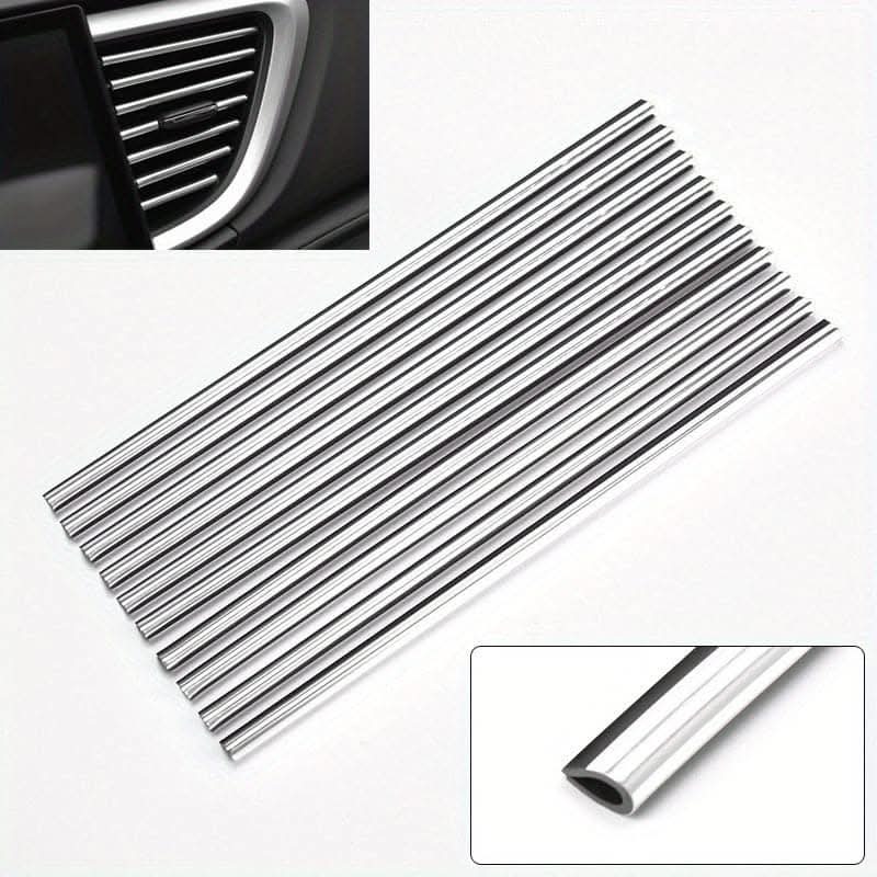 10-pcs. Car Air Vent Trim Strips – Outlet Molding for Interior Decoration