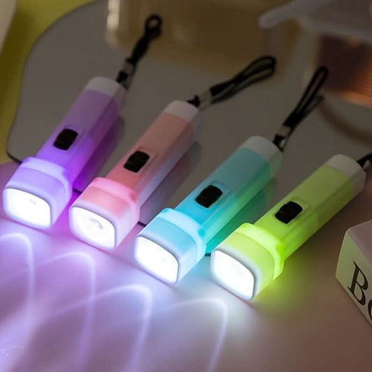 24 Mini Macaron Flashlights – Cute, Portable LED Keychain Lights