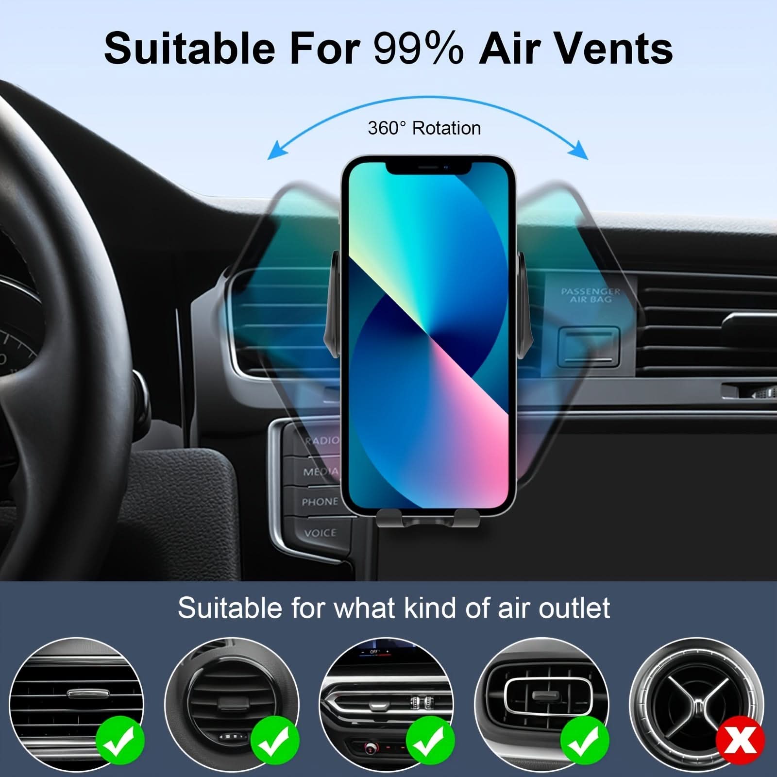 Smart Infrared Wireless Car Charger Mount
