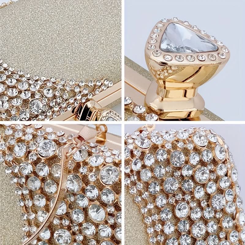 Glamorous Rhinestone Evening Clutch, Sparkling Party Bag
