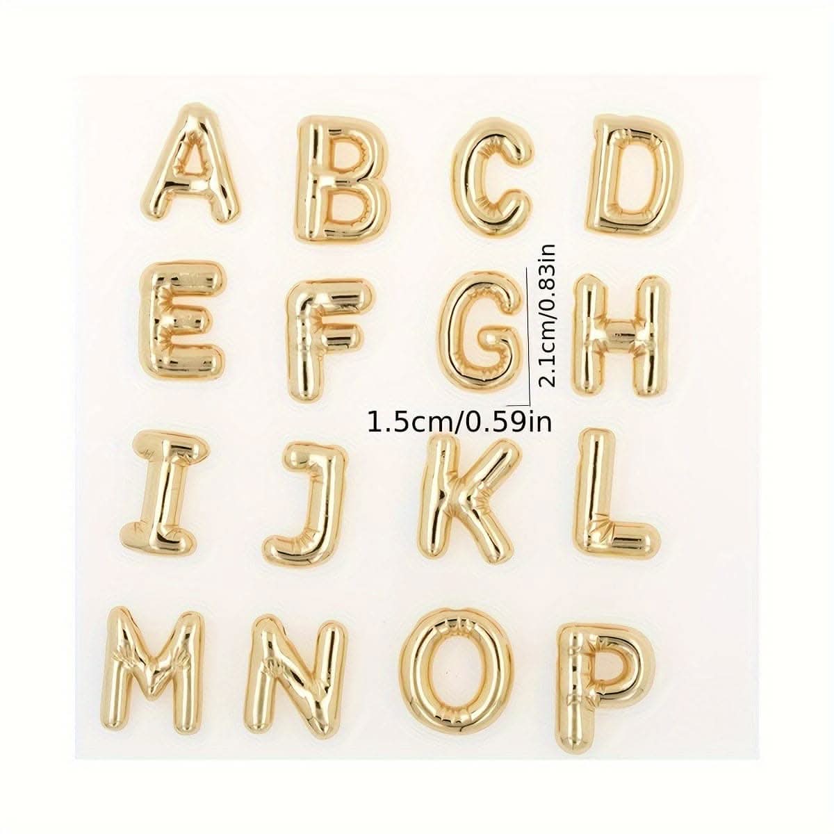 Chunky Golden Alphabet Balloon Pendant Necklace – Stainless Steel