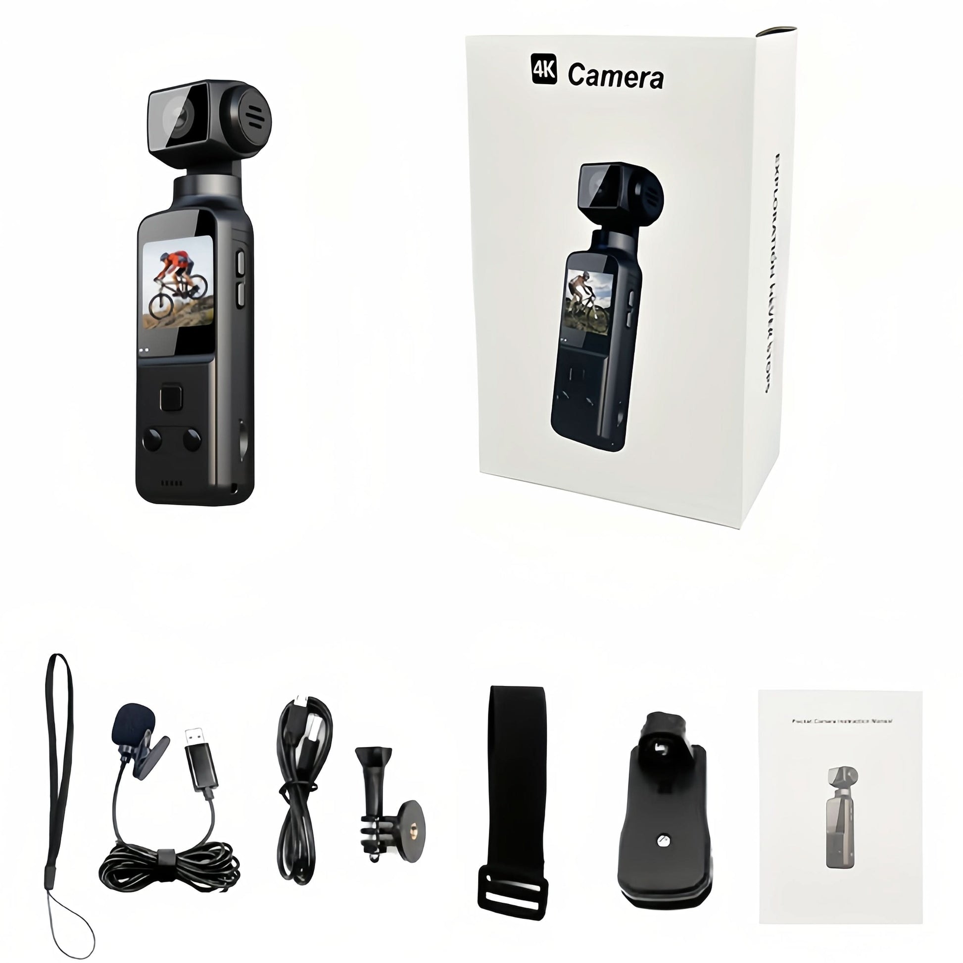 4K Ultra HD Action Camera with Stabilization, Rotating Lens & External Microphone